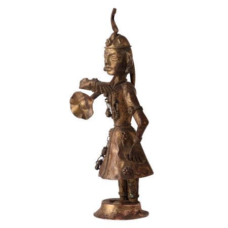 Brass Metal Musician Dancer Figurine Statues