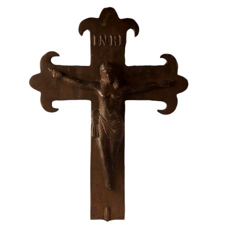 Lord Jesus Christ on Cross Brass Statue
