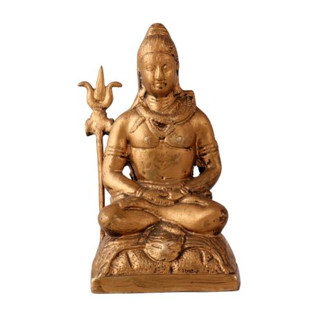 Brass Statue Of Lord Shiva In Meditation