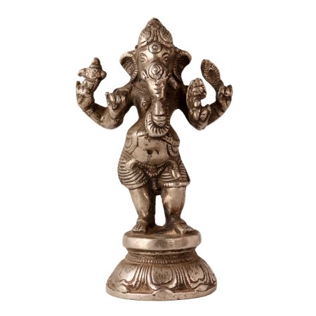 Handmade Brass Statue Of Standing Lord Ganesha