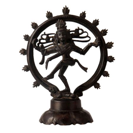 Elegant Black Brass Nataraja Statue