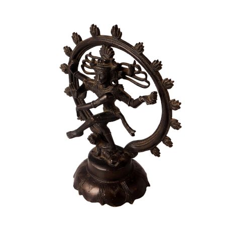 Elegant Black Brass Nataraja Statue
