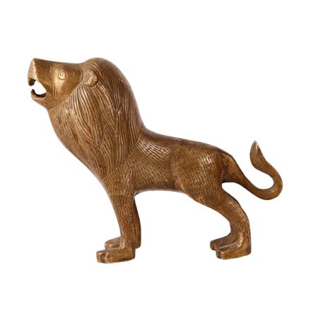 Brass Lion Statue for Home Decoration
