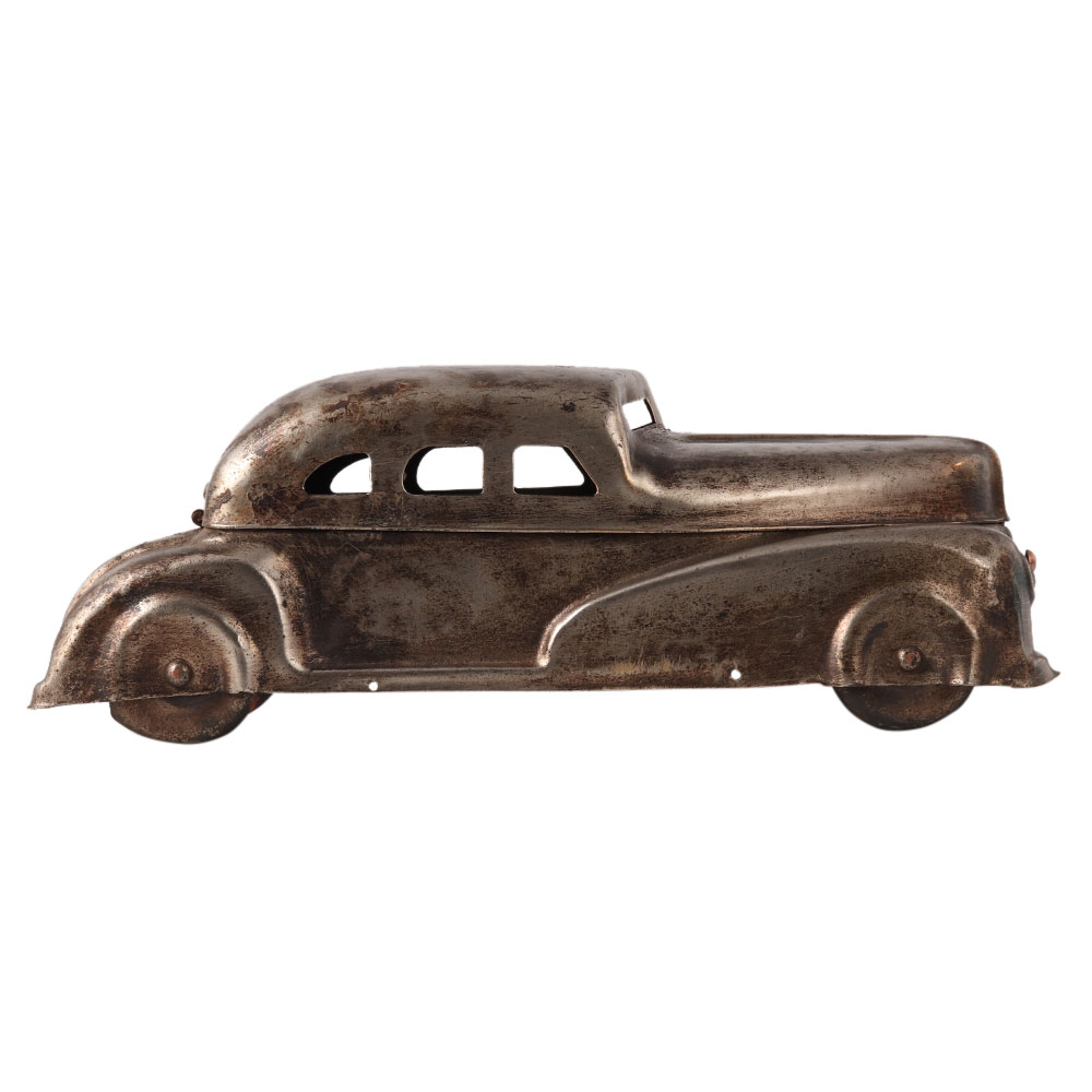 Vintage Brass Car Storage Box for Home Decor