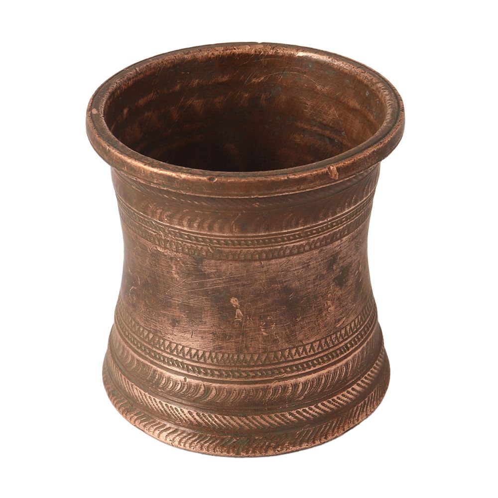 Vintage Copper Water Pot or Panchpatra for Home Decor