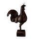 Brass Rooster Standing On Square Jali Base