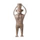 Vintage Folk Brass Statue in Tribal Art