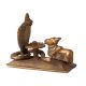 Small Brass Lord Shiva Chowki with Nandi