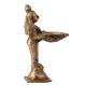 Vintage Lamp Or Brass Deep Lakshmi Statue