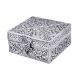 Square Silver Plated Floral Engraved Storage Box