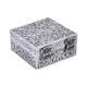 Square Silver Plated Floral Engraved Storage Box