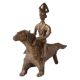 Brass Animal with Rider Statue in Tribal Art