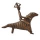 Brass Animal with Rider Statue in Tribal Art