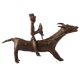Vintage Brass Animal & Rider Statue for Decor