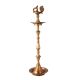 Brass Five Wicks Puja Lamp Statue