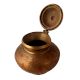 Brass Engraved Water Pot or Lota with Lid
