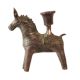 Brass Dhokra Horse With Candle Stand