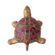 Brass Tortoise Statue With Colorful Stones