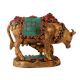 Kamdhenu Cow With Calf Colorful Stones