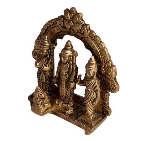 Brass Ram Darbar Statue with Prabhavali