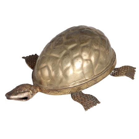 Engraved Brass Turtle Statue For Good Luck