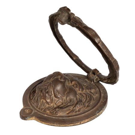 Vintage Lion Door Knocker in English Art
