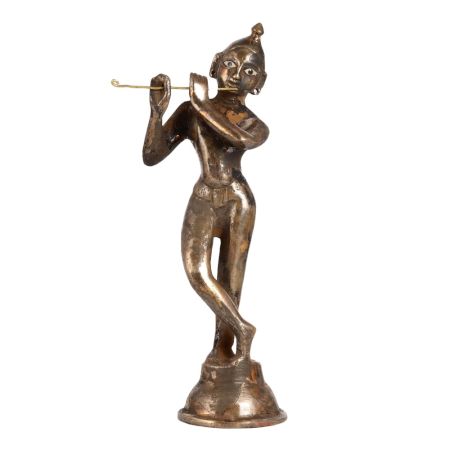Indian Traditional Brass Lord Krishna Statue