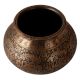Vintage Brass Cooking Pot in Islamic Carving