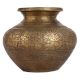 Traditional Brass Lota Water Pot with God Carvings