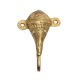 Golden Brass Elephant Face Wall Hook
