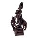 Copper Statue Of Goddess Durga Killing Mahishasur In Dark Finish