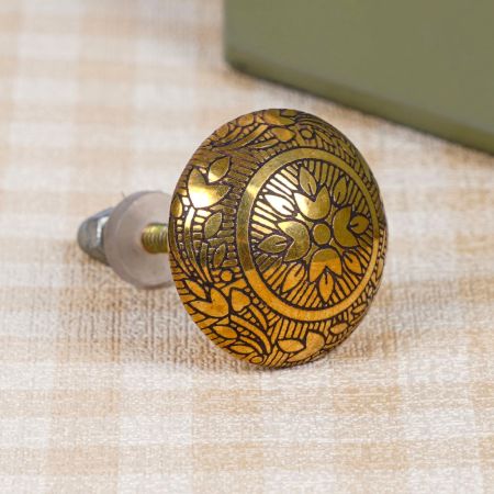 Brass Floral Dresser Knobs