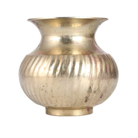 Glossy Bell Metal Holy Water Pot for Decor
