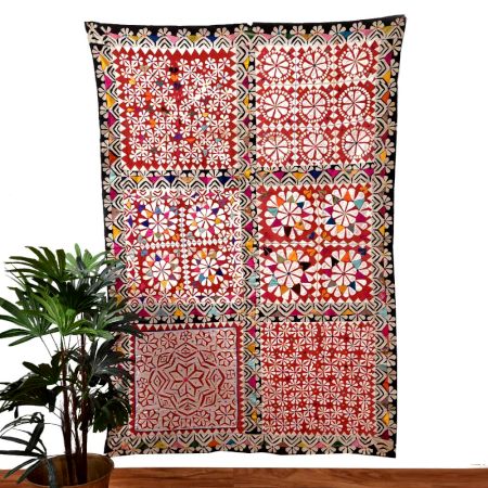 Handcrafted Vintage Wall Hanging with Applique Work
