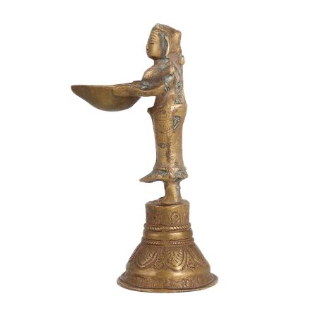 Vintage Deeplakshmi Statue with Bell for DÃ©cor