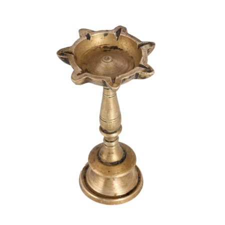 Sturdy Brass 7 Jyots Lamp for Pooja