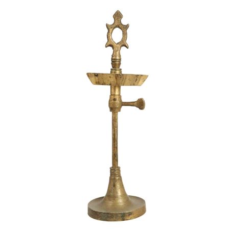 South Indian Brass Oil Lamp for Home Decor