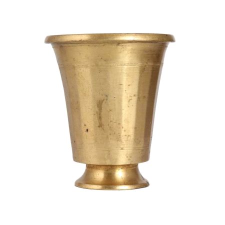 Sturdy Brass Panchpatra in South Indian Art