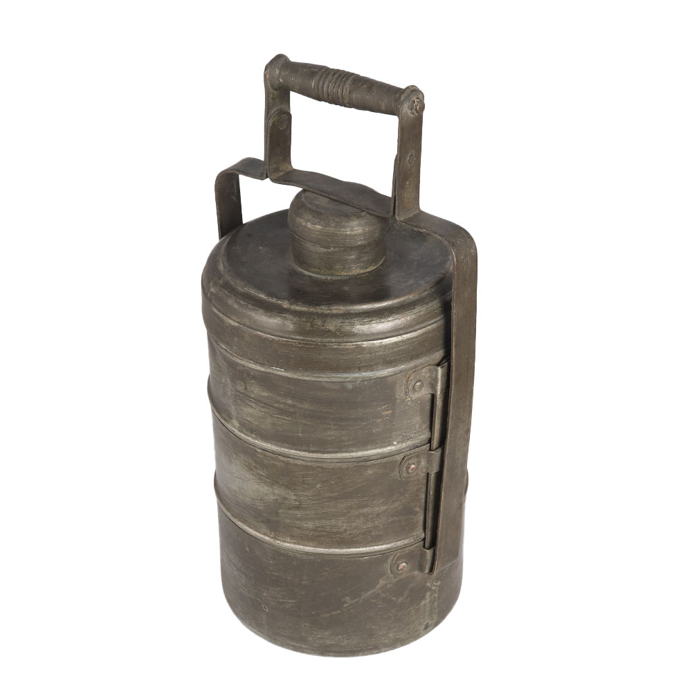 Vintage Brass Lunch Box or Dabba for Decoration