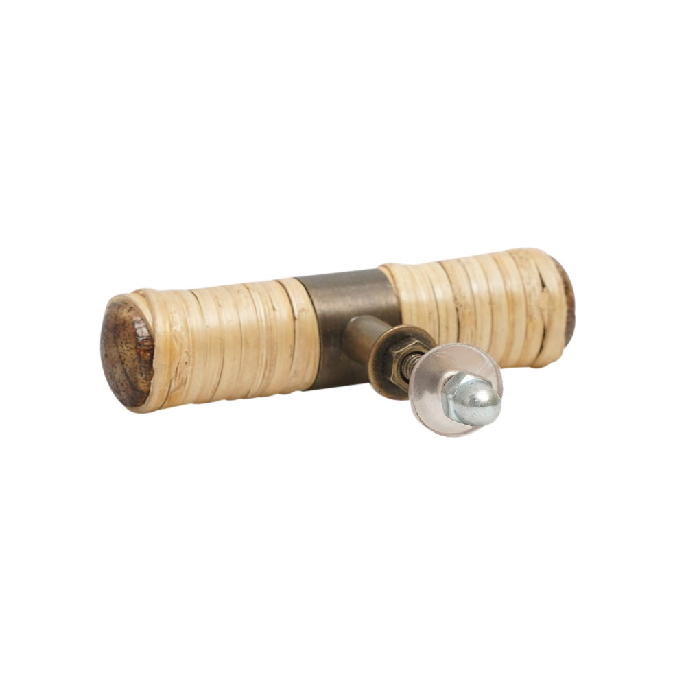 brown knobs for dresser Melon Shaped Brown Dresser Cabinet Knob With White Design – KNOBCO