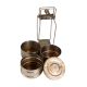 Handmade Brass Three Compartment Tiffin Box