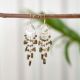 Green Garnet Beaded Chandelier Earrings with 92.5 Sterling Silver