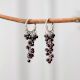 92.5 Sterling Silver Cascading Garnet Earrings In Burgundy and Wine Hues