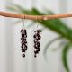92.5 Sterling Silver With Garnet Beads Bunch Earrings