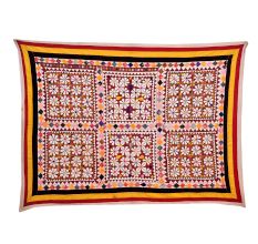 Rectangular Vintage Embroiderd Cloth Wall Hanging