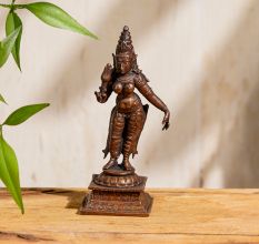 Traditional Copper Statue of Goddess Parvati