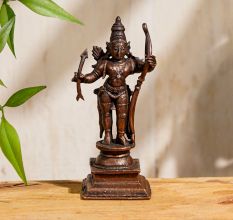 Handcrafted Lord Ram Copper Statue for Prayer Room