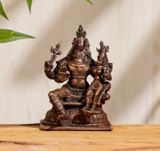 Indian Copper Statue of Lord Hayagriva for Worship