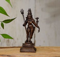 Handcrafted Copper Lord Shiva Statue for Prayer Room