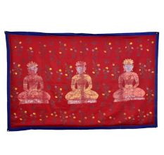 Hand-Painted Pichwai Painting of Meditating Jain Gurus